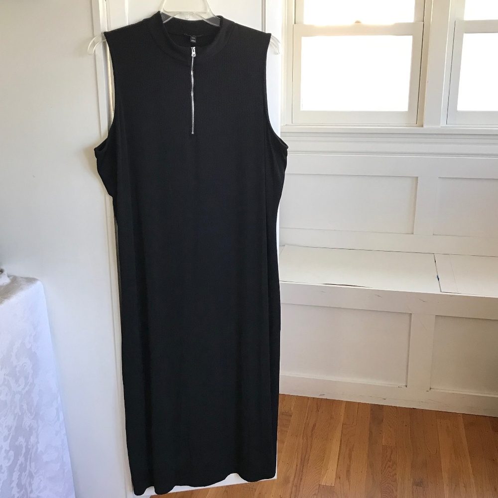 LANE BRYANT Black Maxi Dress Ribbed Sleeveless Women’s Plus Size 22/24 1X